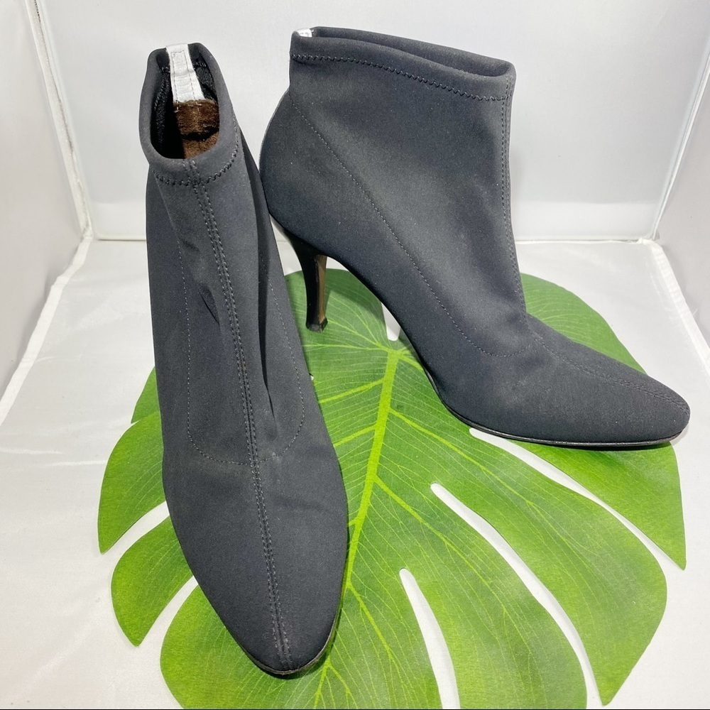 DONALD J.PLINER BLACK‎ PULL ON STRETCH BOOTIE PUMP​​​​​